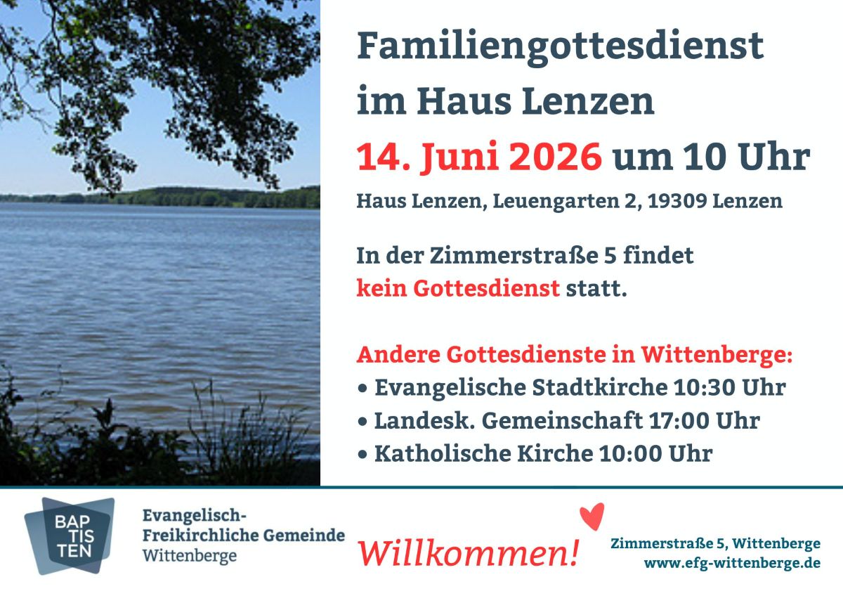 Hinweis (kein Gottesdienst oder ähnliches)